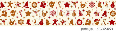 Christmas banner with beautiful ornaments. Vector. 43265654