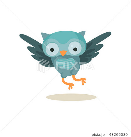 A cute blue bird on white background, Stock vector