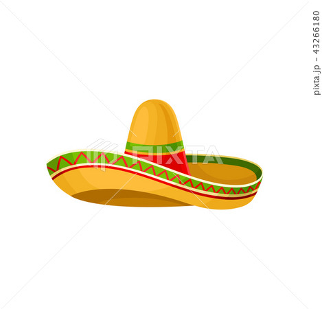 Mexican sombrero hat vector Illustration on a white background Mexican sombrero hat vector Illustration on a white background 43266180