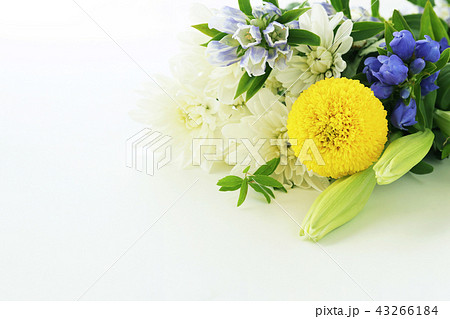 お供えの花束　リボンなし 43266184