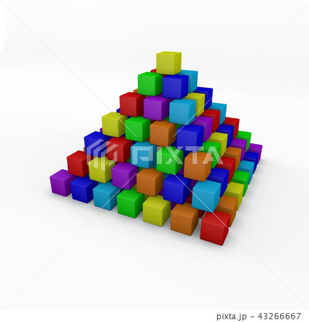 Pyramid from toy building blocks.  43266667