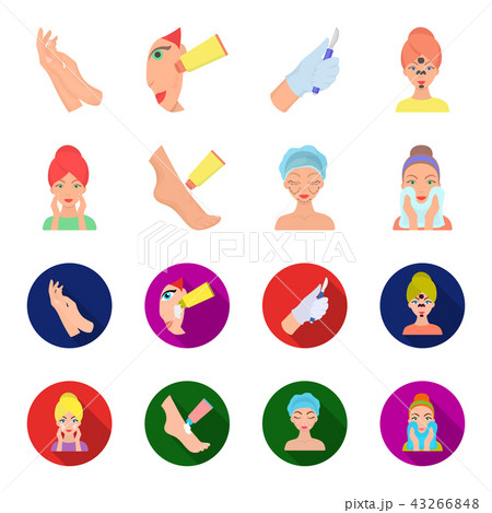 Face care, plastic surgery, face wiping, moisturizing the feet. Skin Care set collection icons in Face care, plastic surgery, face wiping, moisturizing the feet. Skin Care set collection icons in 43266848