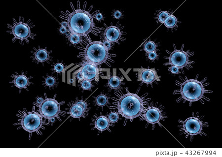 悪玉菌のイラスト(コンピューターグラフィック) 悪玉菌のイラスト(コンピューターグラフィック) 43267994