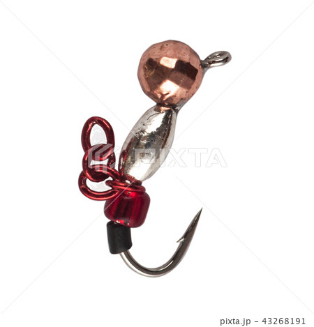 Fishing mormyshka Wobbler fishing theme over white 43268191