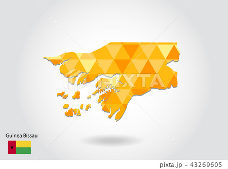 Geometric polygonal style vector map 43269605