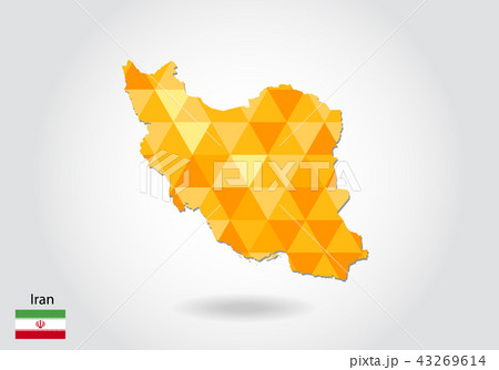 Geometric polygonal style vector map 43269614