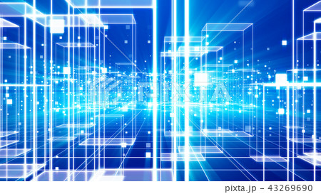 Future Virtual City with Celeste Cubes 43269690