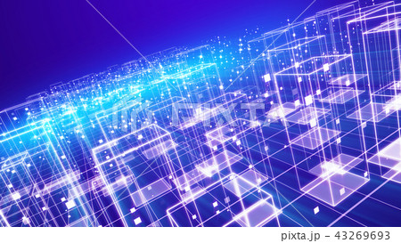 Cyberspace Area with Violet Houses 43269693