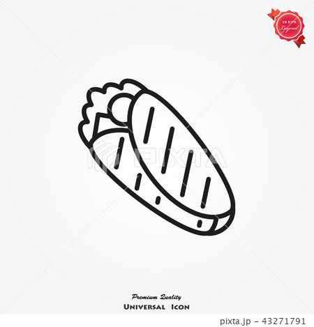 Wrap sandwich icon vector illustration 43271791