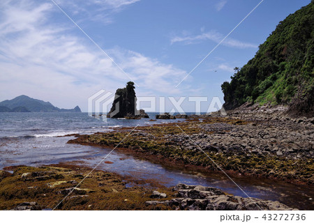 堂ヶ島のトンボロの写真素材