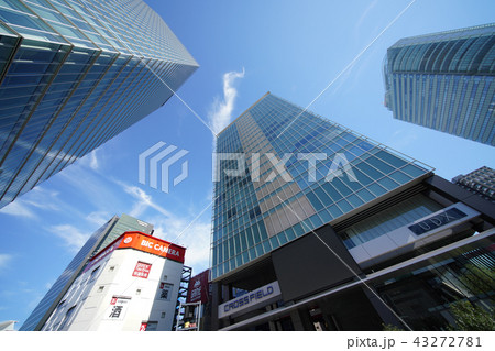 日本の東京都市景観 秋葉原クロスフィールド 画面左上が秋葉原ダイビル 中央が秋葉原udx の写真素材