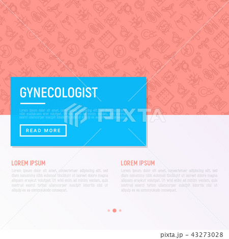 Gynecologist concept with thin line icons Gynecologist concept with thin line icons 43273028