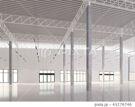 sketch design of interior warehouse, 3d rendering sketch design of interior warehouse, 3d rendering 43276746