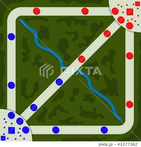 Moba game map plan vector  43277362