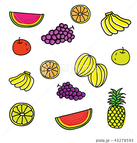 フルーツ 果物 夏のイラスト素材