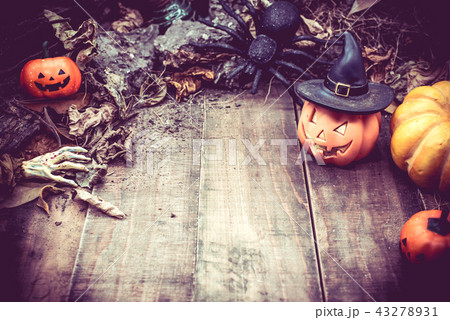 Happy Halloween with pumpkin, trick or treat 43278931