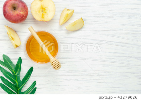 Table top view decoration Rosh Hashana background  43279026