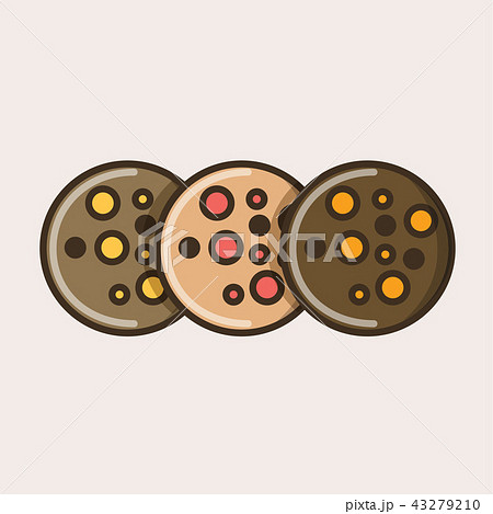 Choco Chip Cookies With Orange And Chocolateのイラスト素材 43279210 Pixta