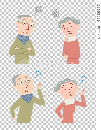 Facial expression of elderly people Facial expression of elderly people 43280937