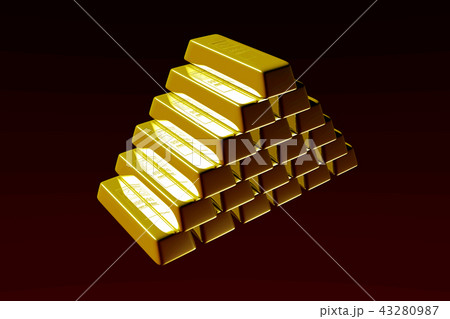 金塊のイメージ(大当たり・富・お金持ちなど) 金塊のイメージ(大当たり・富・お金持ちなど) 43280987