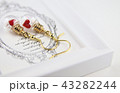 ハート入りガラス玉ピアス 43282244