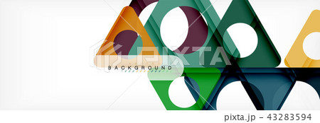 Geometric background, circles and triangles shapes banner. Illustration for business brochure or 43283594