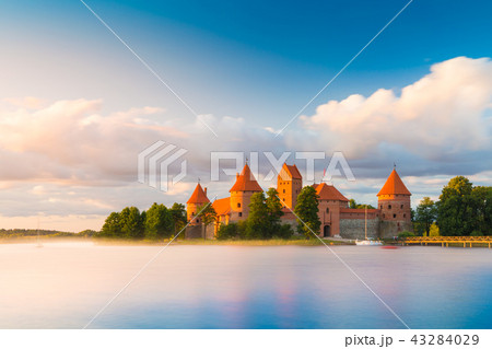 Old castle in sunset time. Trakai, Lithuania Old castle in sunset time. Trakai, Lithuania 43284029
