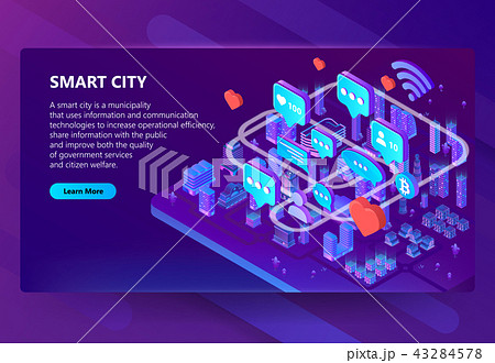 Smart city communication vector illustration Smart city communication vector illustration 43284578