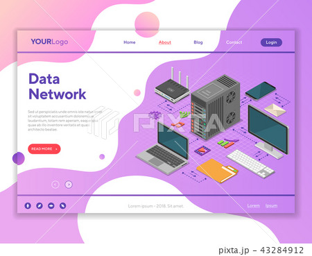 Data Network Isometric Concept 43284912