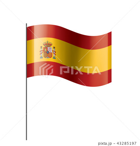 spain flag, vector illustration on a white background spain flag, vector illustration on a white background 43285197