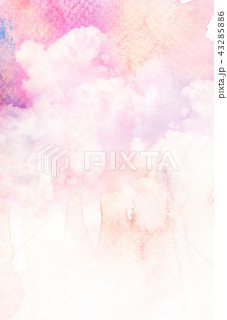 Watercolor illustration of sky with cloud. 43285886