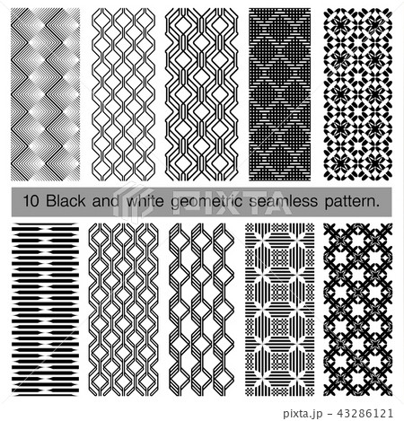 Black and white geometric seamless pattern. Black and white geometric seamless pattern. 43286121