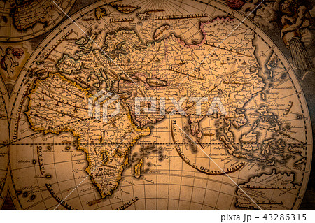 vintage map of the world 1733 43286315