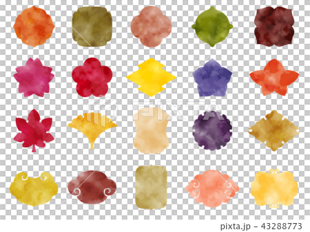 Japanese style material 1 watercolor autumn color Japanese style material 1 watercolor autumn color 43288773