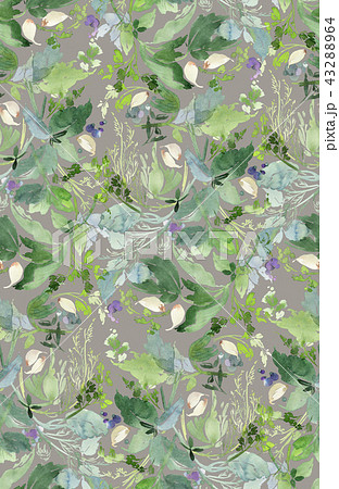 Seamless watercolor pattern for kitchen 43288964