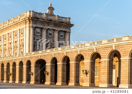Royal Palace in Madrid, Spain, at sunset Royal Palace in Madrid, Spain, at sunset 43289081