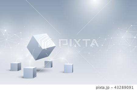 Abstract 3d cubes and background 43289091