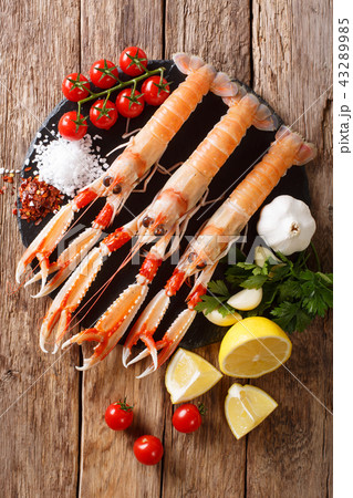 Luxury fresh raw langoustine, scampi Luxury fresh raw langoustine, scampi 43289985