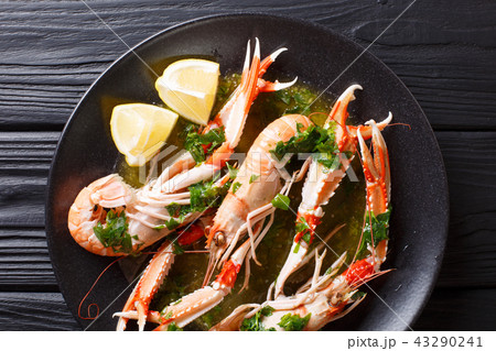 Cooked scampi or langoustine close-up 43290241