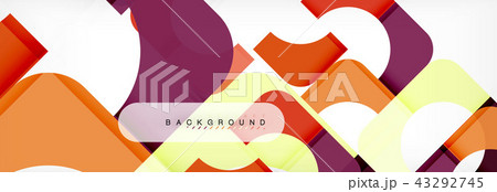 Colorful squares composition abstract banner. Illustration for business brochure or flyer Colorful squares composition abstract banner. Illustration for business brochure or flyer 43292745
