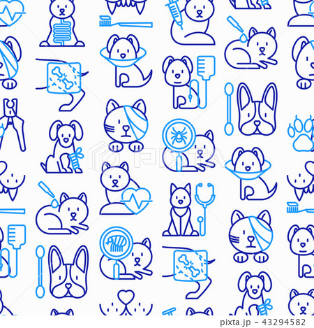 Veterinary clinic seamless pattern Veterinary clinic seamless pattern 43294582