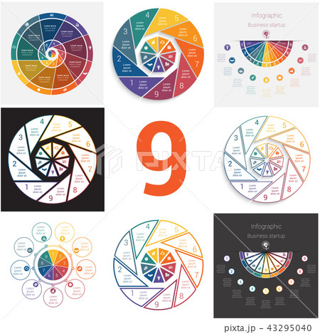 set universal elements for templates infographicsのイラスト素材