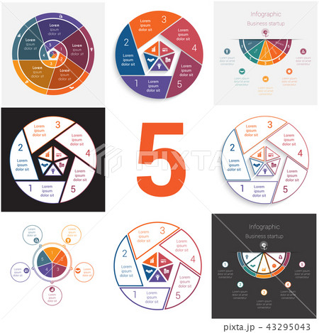 Set universal elements for templates Infographics 43295043
