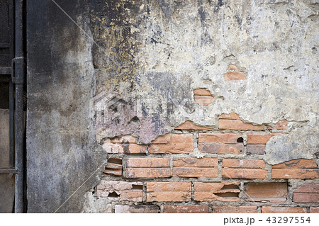 廃墟の壁 テクスチャーの写真素材