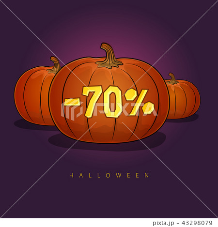 Poster with Pumpkins and Holiday Discounts 43298079