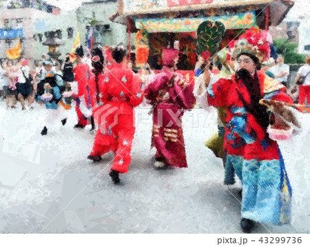 Taiwanese temple festival Taiwanese temple festival 43299736