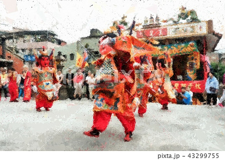 Taiwanese temple festival 43299755