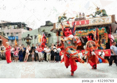 Taiwanese temple festival Taiwanese temple festival 43299769