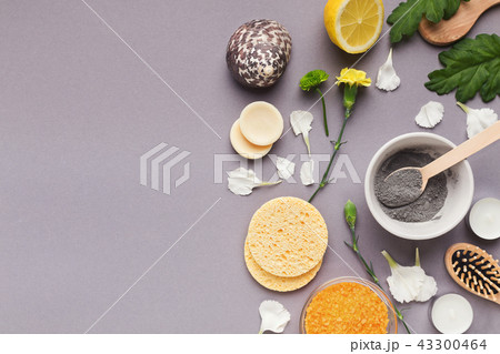 Natural cosmetic mask with different spa products Natural cosmetic mask with different spa products 43300464