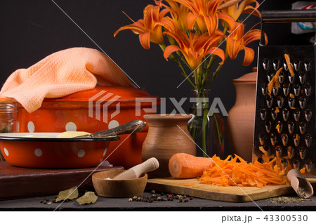 cooking soup with vegetables cooking soup with vegetables 43300530